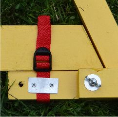 Image of Foot-locator strap in use.