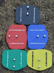 Different colour adapters. Image of the different colour adapters fitted to BBS-AS Modified Tripods.